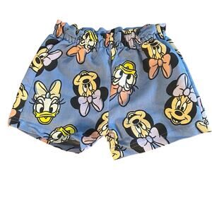 Disney Minnie Daisy blue pull on toddler chino shorts SIZE 12M